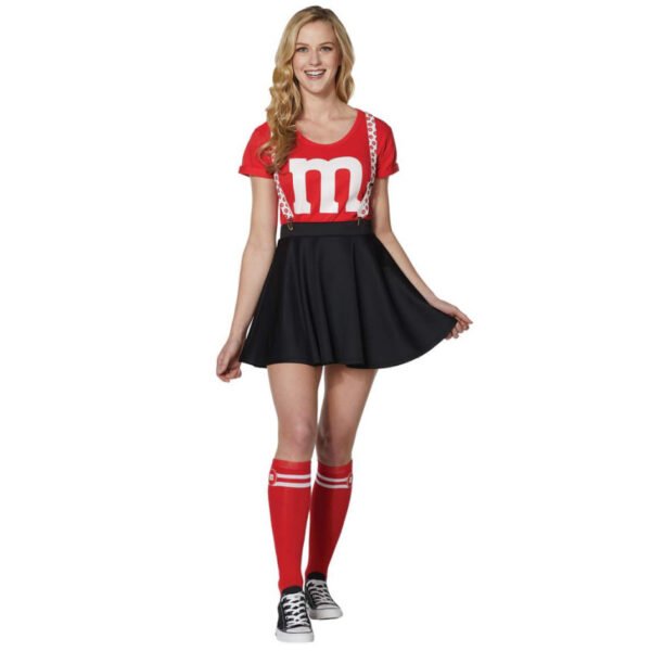Red adult clothing football uniform cheerleading uniform dress sports clothing suit