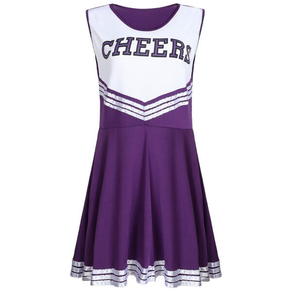 Large size  female purple cheerleading costume cheerleading uniform stage performance clothing