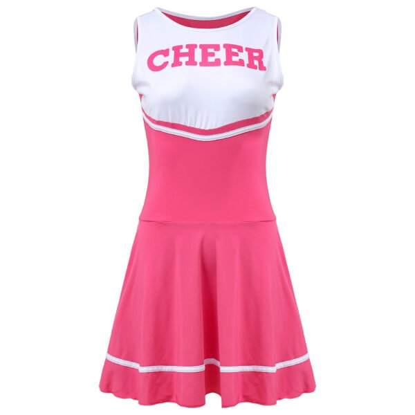 Women's Pink Cheerleading Uniform Game Role Play Cheerleading Costume